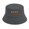 Printed cap featuring a tennis motif inspired by Bob Paris