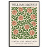 Poster showing William Morris botanical pattern in gray and orange