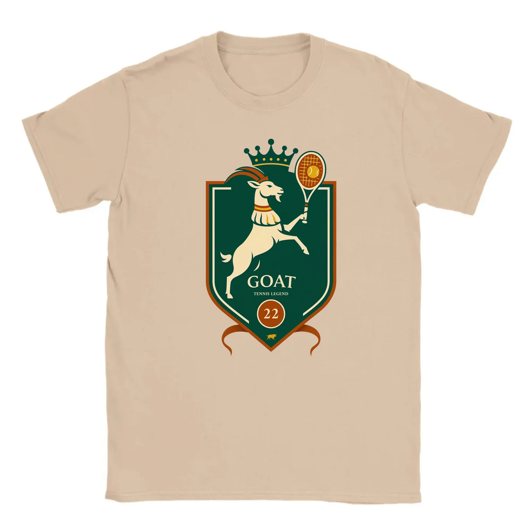 T-shirt featuring a graphic of Rafael Nadal playing tennis