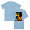 T-shirt featuring a graphic of a tennis tournament scene