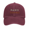 Embroidered cap featuring a vintage Paris Tennis 3 design