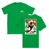 T-shirt featuring a graphic of a tennis player in action against a Miami skyline