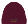 Embroidered beanie featuring a tennis design inspired by Paris.