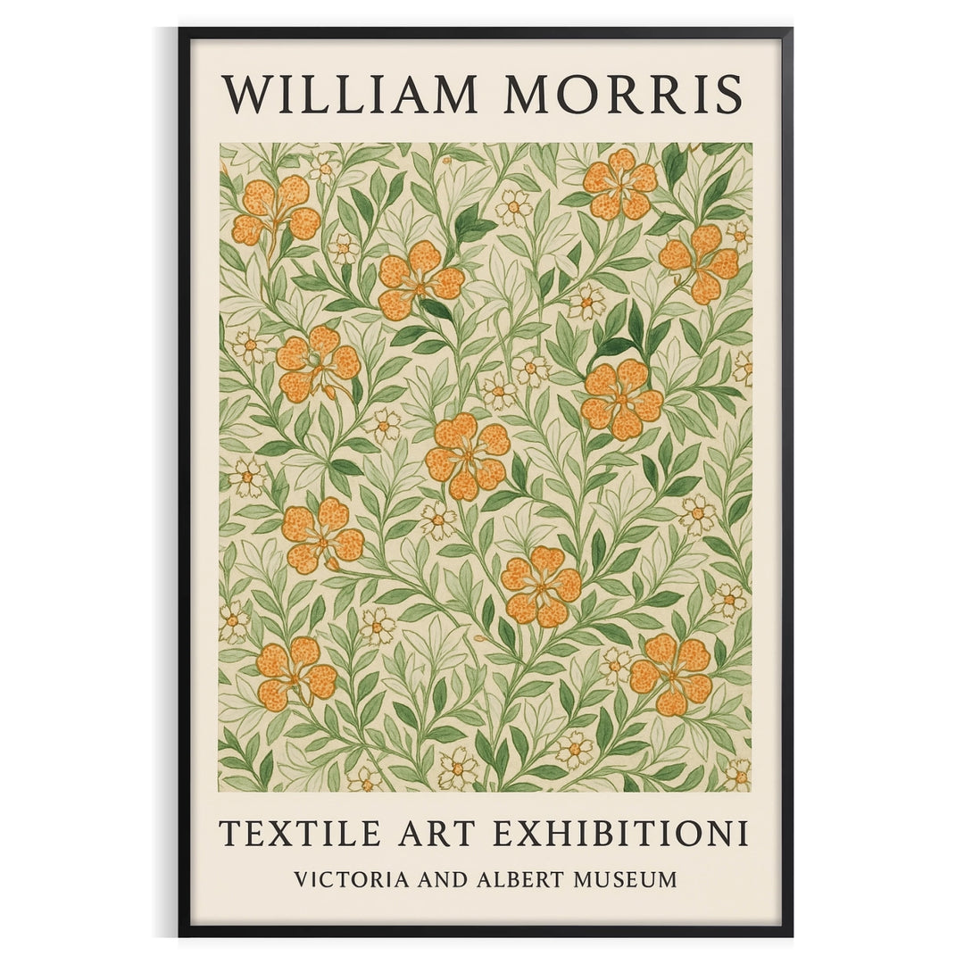 Botanical illustration in intricate patterns, featuring muted greens and browns
