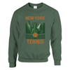 Casual sweater featuring a graphic print of 'New York Tennis' text