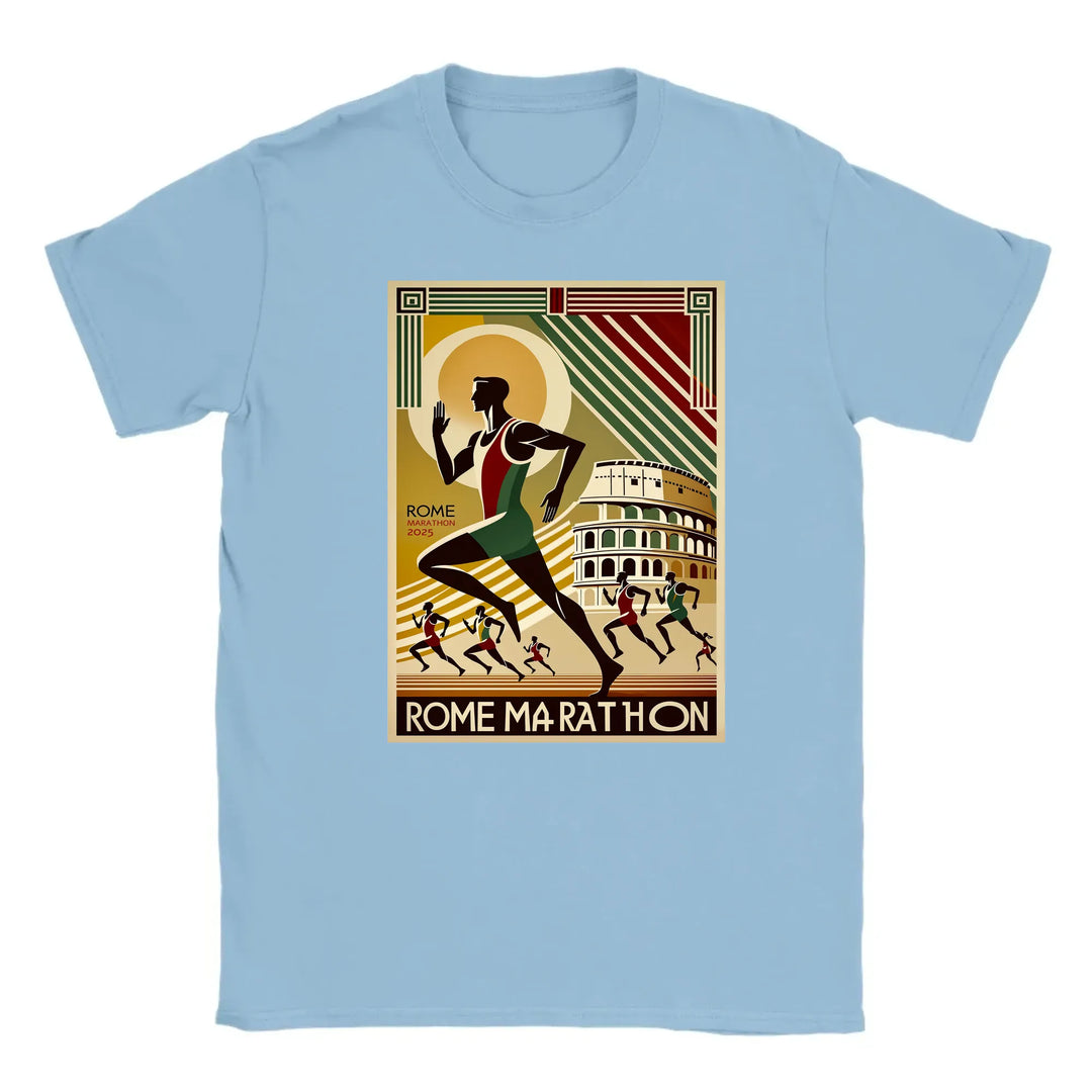 T-shirt med en grafisk design av Rom Marathon-logotypen