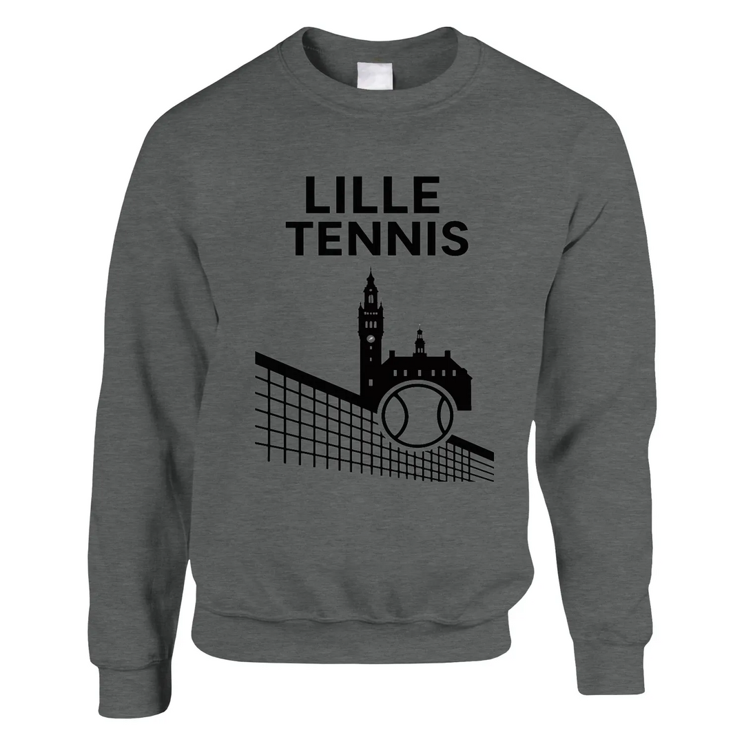 Unisex sweater featuring a graphic print of Lille Tennis