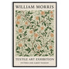 Gray and brown William Morris botanical poster in vintage decorative style