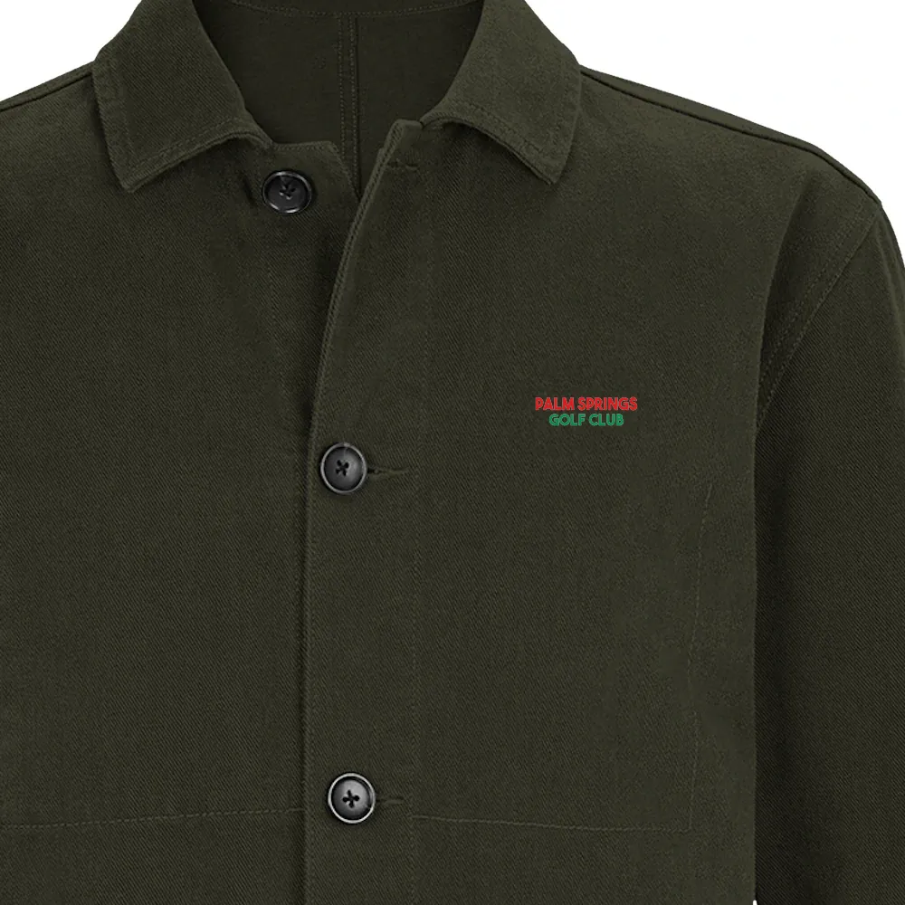 Embroidered jacket featuring the Palm Spring Golf Club logo on the chest