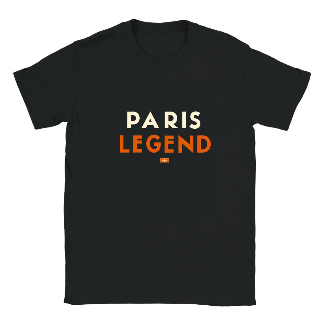 T-shirt with a typographic design celebrating tennis in Paris