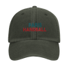 Embroidered cap featuring a vintage Paris Handball logo design