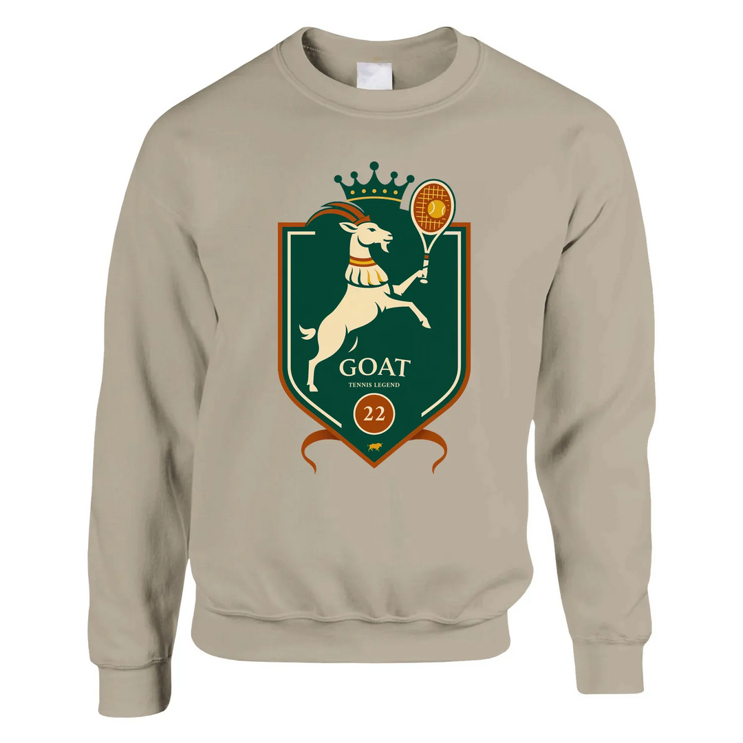 Unisex sweater featuring a graphic of Rafael Nadal playing tennis