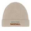 Embroidered beanie featuring a New York Baseball 5 design