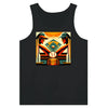 Unisex tank top featuring a graphic print of New York baseball imagery