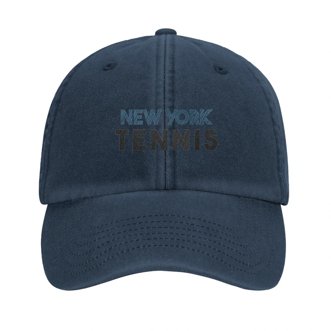 Embroidered cap featuring a vintage New York Tennis logo
