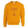 Crewneck sweater featuring a graphic of tennis in Paris