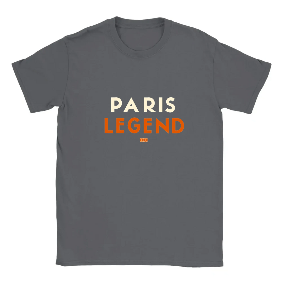 T-shirt with a typographic design celebrating tennis in Paris