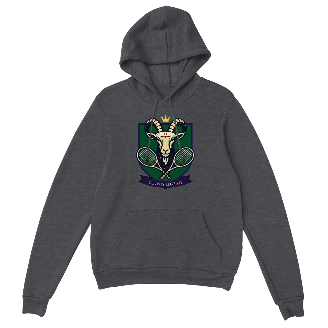 Hoodie with a graphic print of Roger Federer, the Tennis GOAT