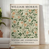 Gray and brown William Morris botanical poster in vintage decorative style