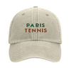 Cap featuring a vintage Paris Tennis embroidered logo design