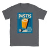 T-shirt featuring a graphic of a Pastis cocktail and Marseille skyline