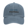 Embroidered cap featuring a vintage New York football logo