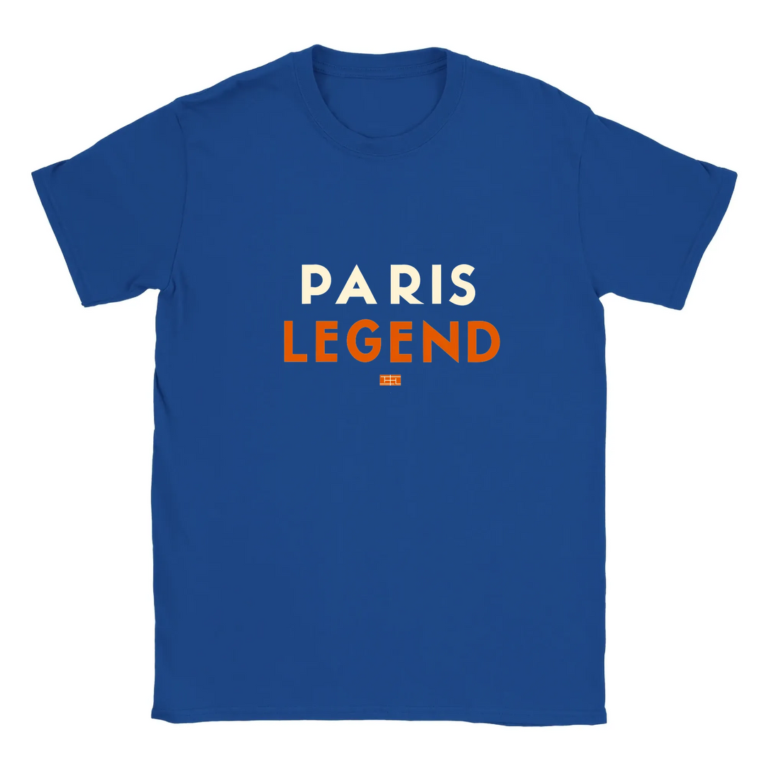T-shirt with a typographic design celebrating tennis in Paris