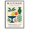 Plakat mit Matisse Scherenschnitt-Kunst in Weiß und Orange