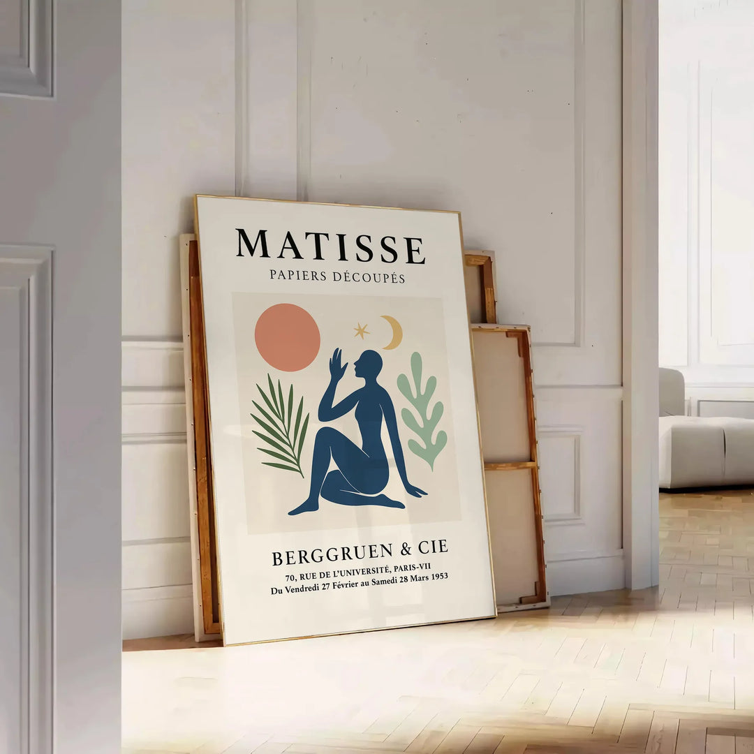 Forme astratte in carta ritagliata di Matisse in arancione e grigio