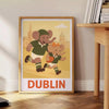 Art Deco illustration of an elephant playing rugby in Dublin