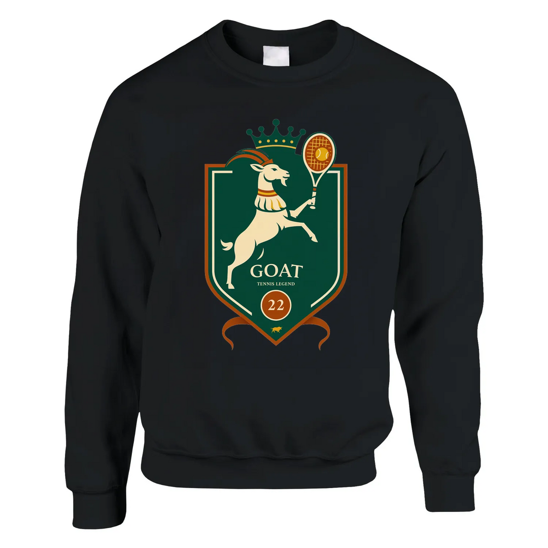 Unisex sweater featuring a graphic of Rafael Nadal playing tennis