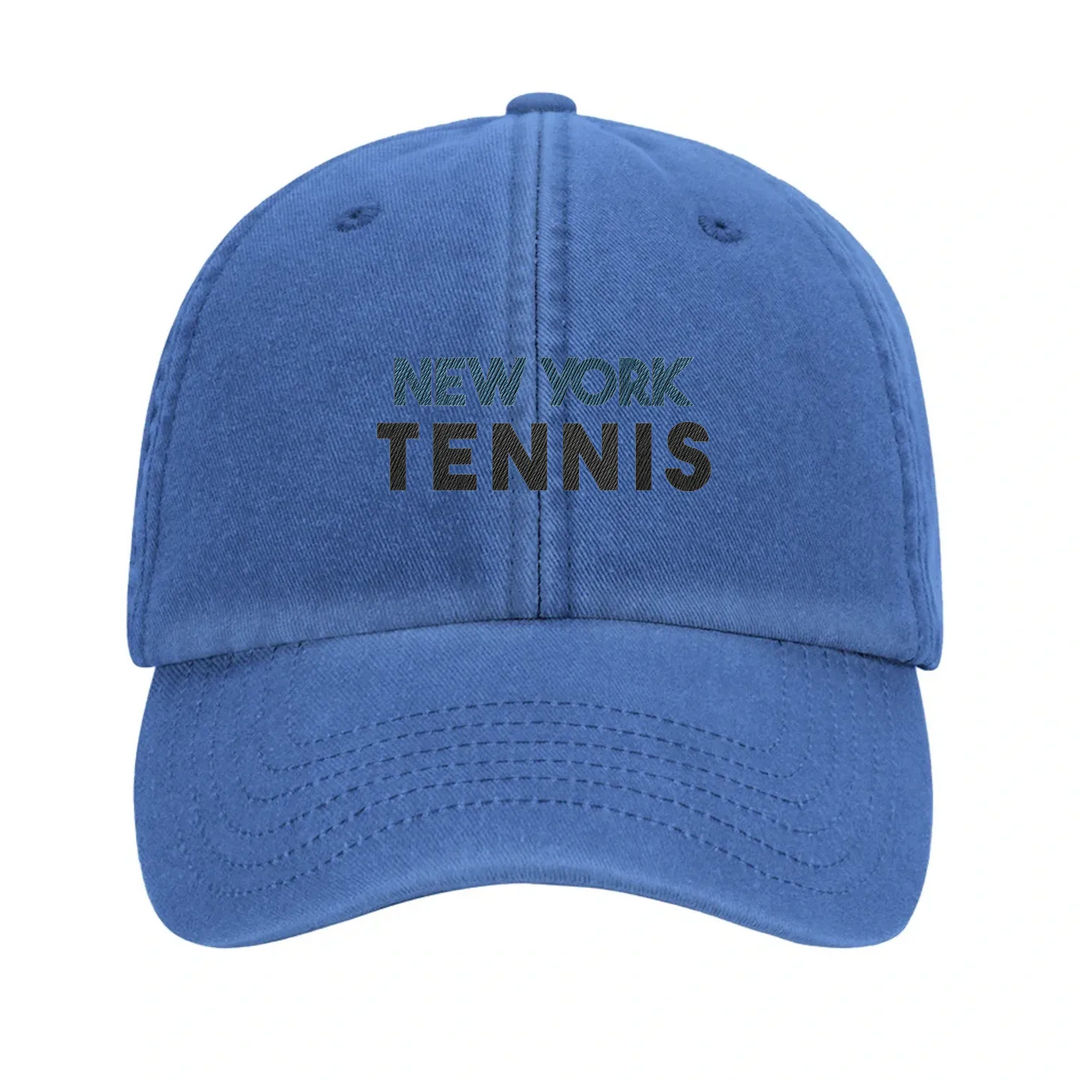 Embroidered cap featuring a vintage New York Tennis logo