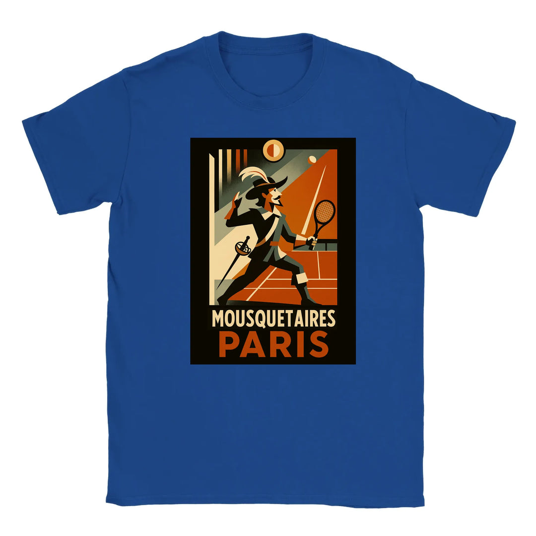 Koszulka z klasycznym logo vintage Mousquetaires Paris tenis