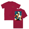T-shirt featuring an illustration of an American football in action