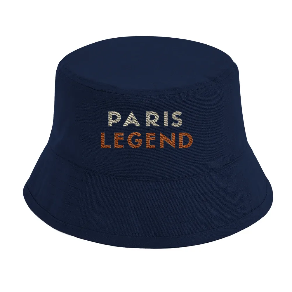Printed bucket hat featuring a minimalist 'Tennis Paris Legend' logo design