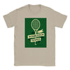 T-shirt featuring a graphic of a tennis racket and Wimbledon logo