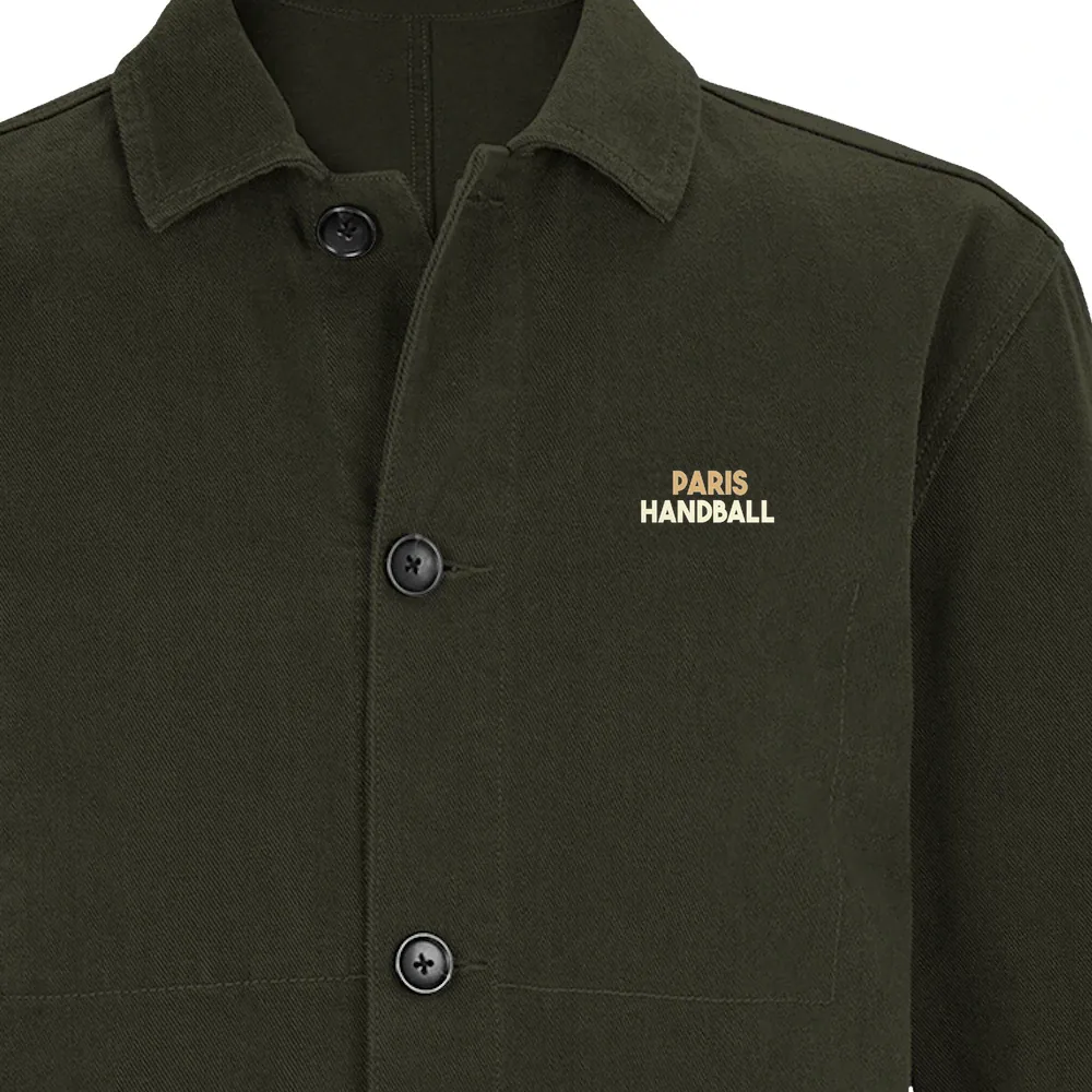 Embroidered jacket featuring a 'Paris Handball 2' logo design