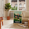 Vintage Art Deco poster of rugby scene in Paris, decorative print