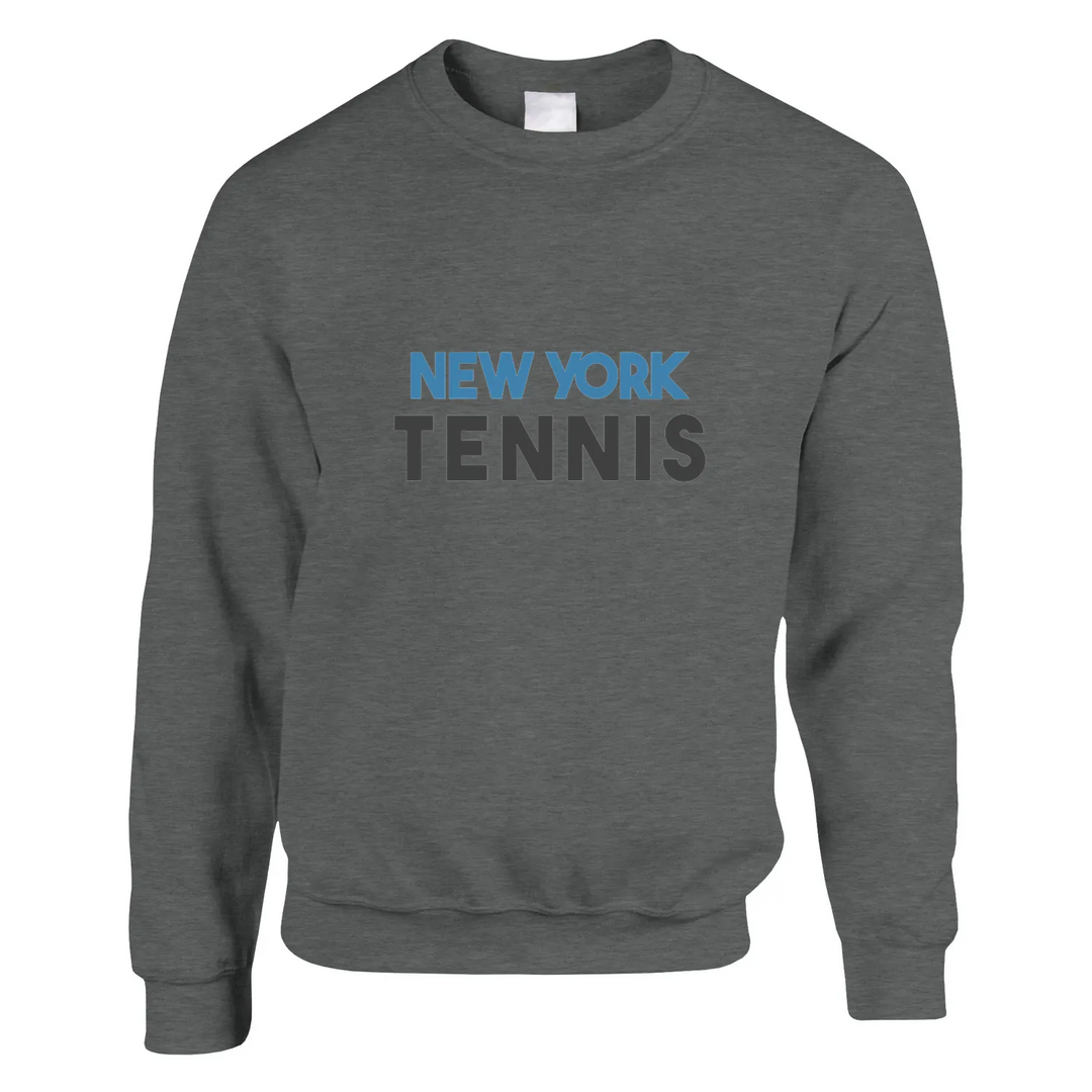 Unisex sweater with a graphic of a tennis player in New York