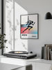 Stylized 400 metres race poster, Paris Olympics design with modern typography