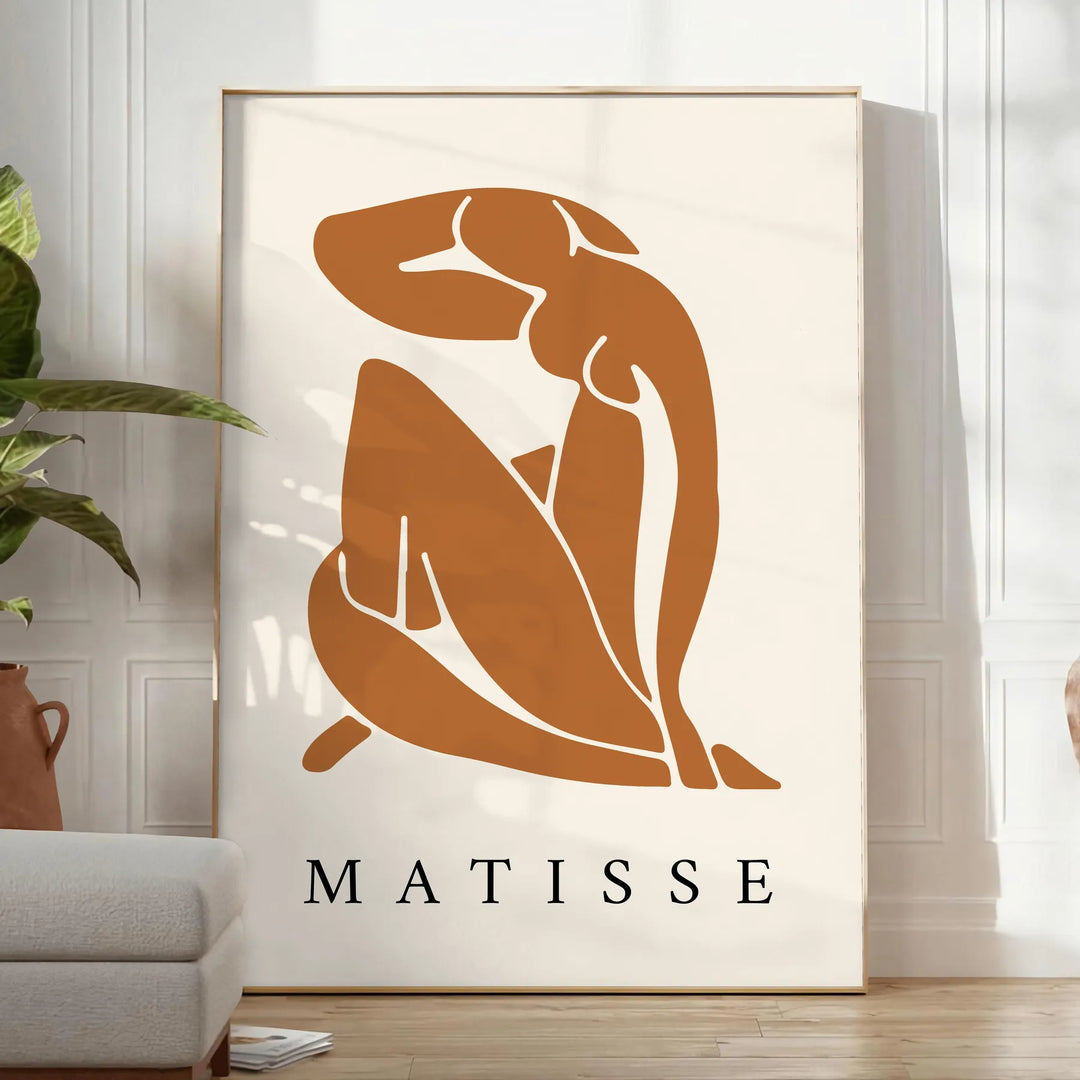 Abstract cutout of a reclining nude in blue and white tones