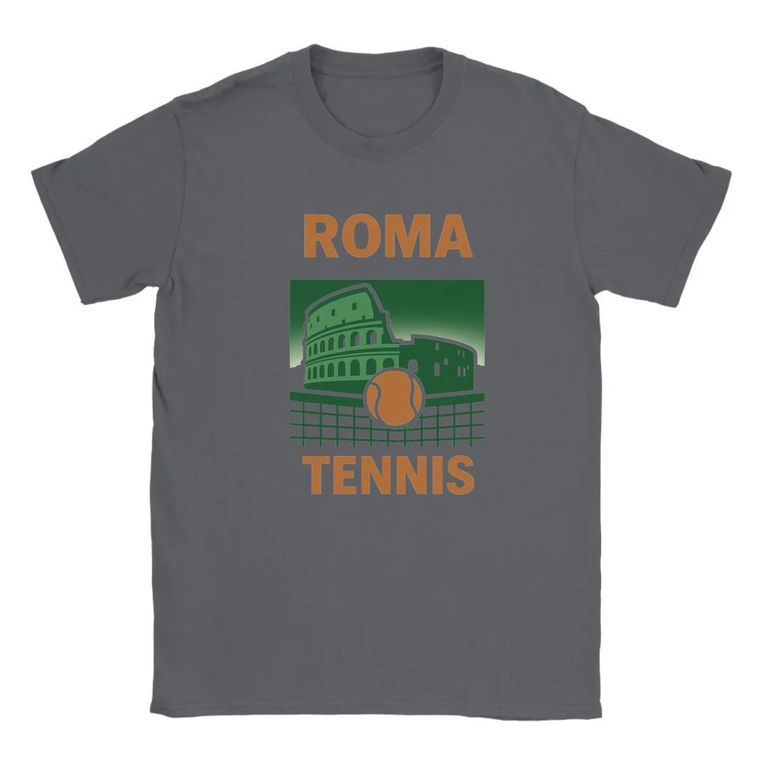 T-shirt featuring a graphic of a tennis player in action
