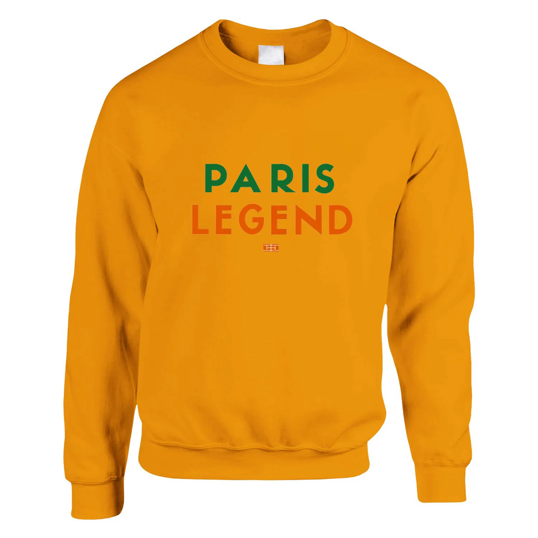 Crewneck sweater featuring a graphic print of a tennis player in Paris