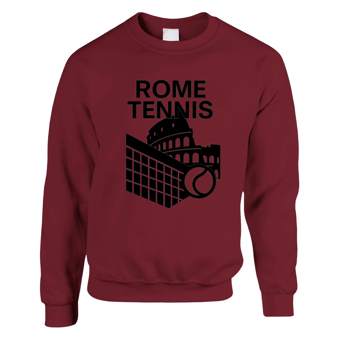 Sweater featuring a graphic of tennis players in Rome