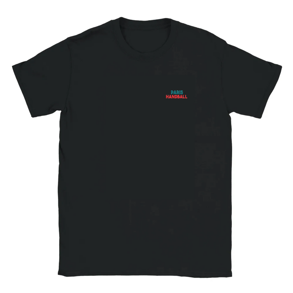 T-shirt featuring an embroidered design of Paris handball team emblem