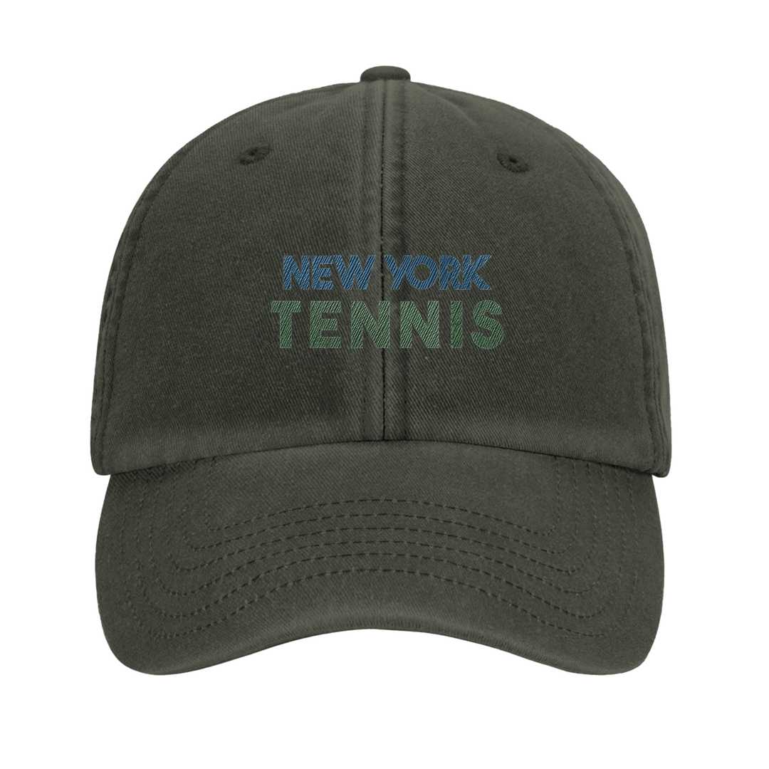 Embroidered cap featuring a vintage New York Tennis 2 logo