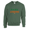 Crewneck sweater featuring a graphic print of a tennis player in Paris