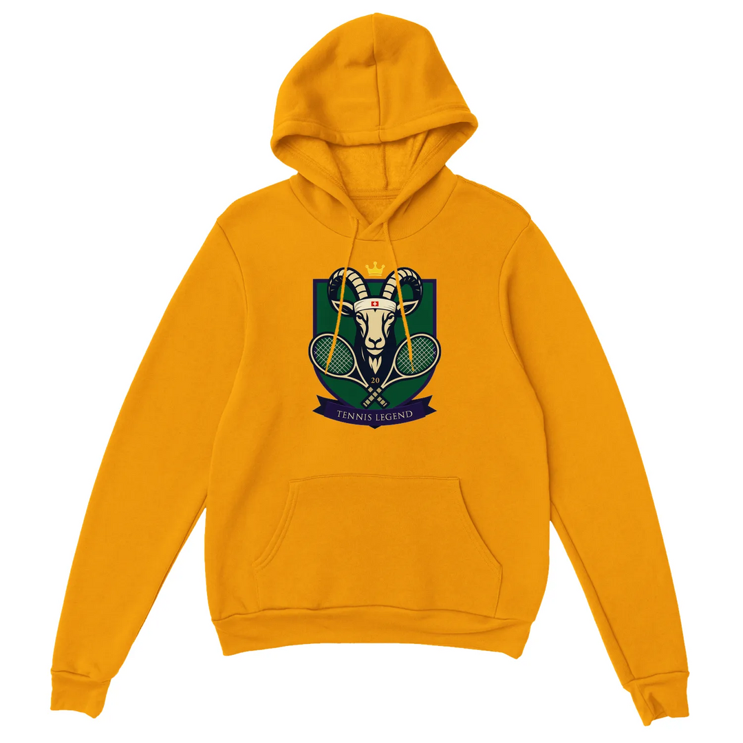 Hoodie with a graphic print of Roger Federer, the Tennis GOAT