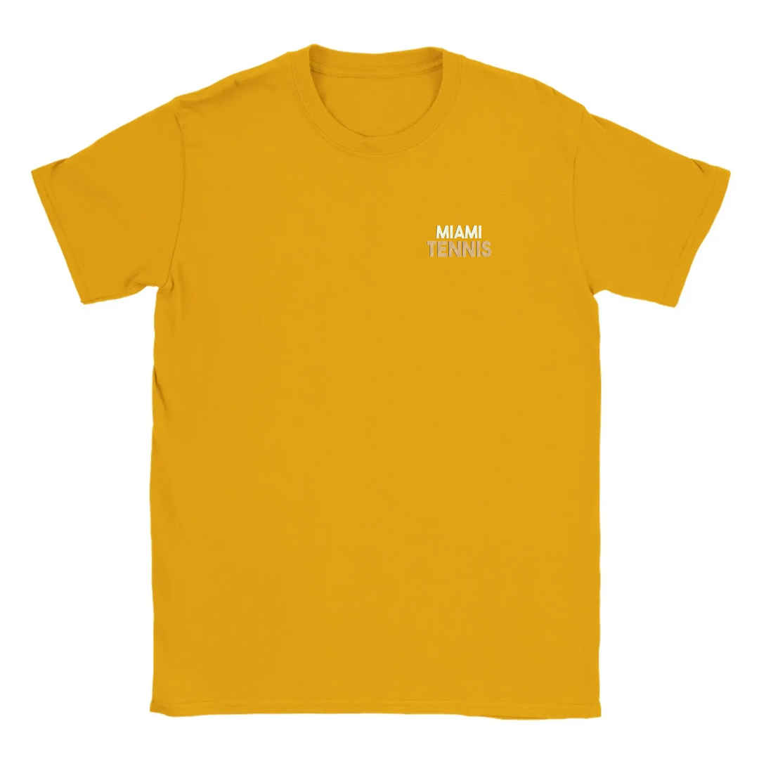 T-shirt featuring an embroidered Miami Tennis design on the chest
