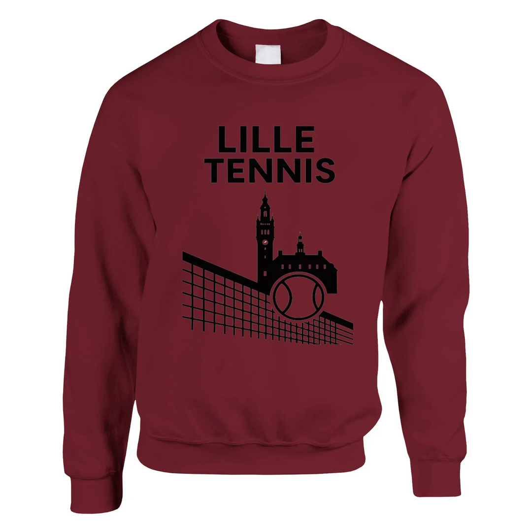 Unisex sweater featuring a graphic print of Lille Tennis
